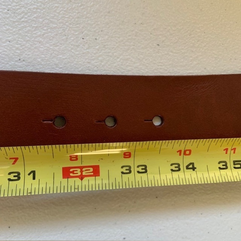 Anthropologie Brown Leather Belt XS Cinch Waist Quiet Luxury Western Boho Gold - Picture 9 of 9